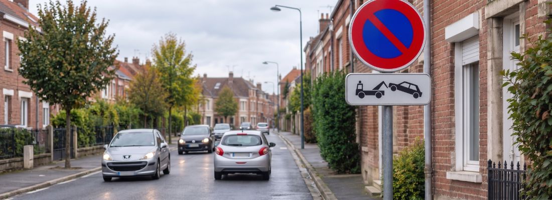 rue avec interdiction de stationner